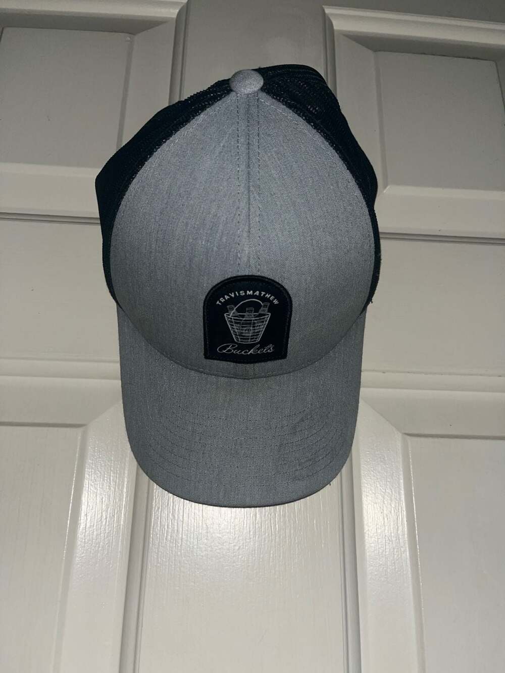 TravisMathew Buckets Snapback Trucker Hat Heather Grey/Black One Size